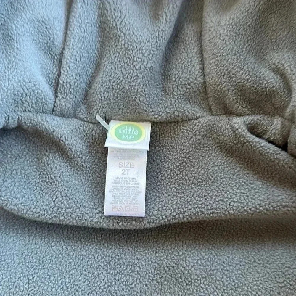 Little Me hooded puffer vest size 2T fleece lined full zip Excellent preloved